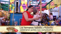 Flor María Palomeque y Roberto Chávez celebraron los cumpleaños de sus hijos