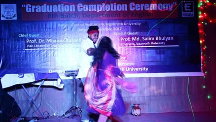 Pirit Manei Basona dance performance, Shyamol & Peu, Dept. of English, Jagannath University, Dhaka