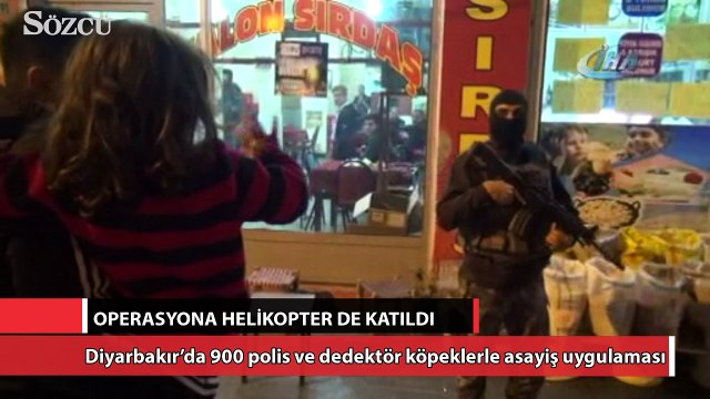 Diyarbakır’da 900 polis ve dedektör köpeklerle asayiş uygulaması