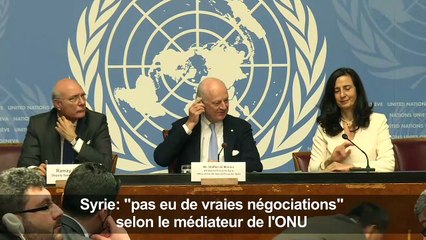 Syrie: "pas eu de vraies négociations" à Genève (Mistura)