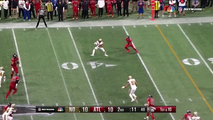 Marshon Lattimore makes big interception at end of first half