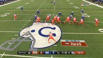 Indianapolis Colts safety Kenny Moore II records his first career interception on bad throw from Denver Broncos quarterback Trevor Siemian