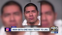 Man gets one way ticket to jail