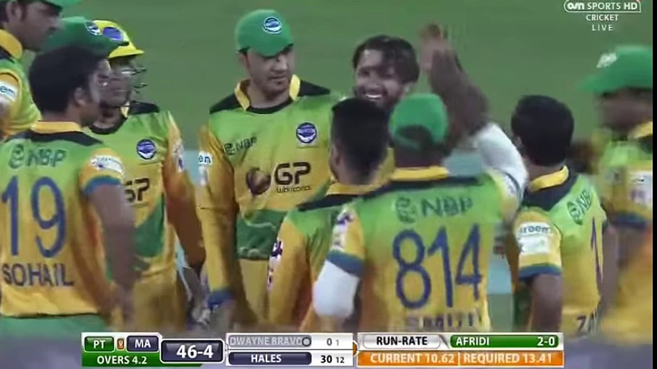 Shahid Afridi HAT TRICK vs Maharatha ►W W W◄ in T10 League