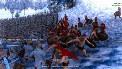 [게임] UEBS 협곡을 지키는 페르시안 1000명은 스파르타 병사 1000명을 막을수 있을까?