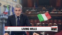 Italy approves living wills allowing patients to refuse end-of-life medical treatment