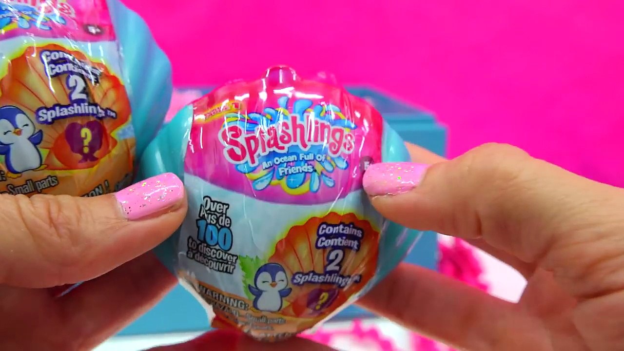 Unboxing 6 Splashlings Surprise Blind Bag Shells with 2 Mystery Animals Splash In Pool-sJpNaSmenpY