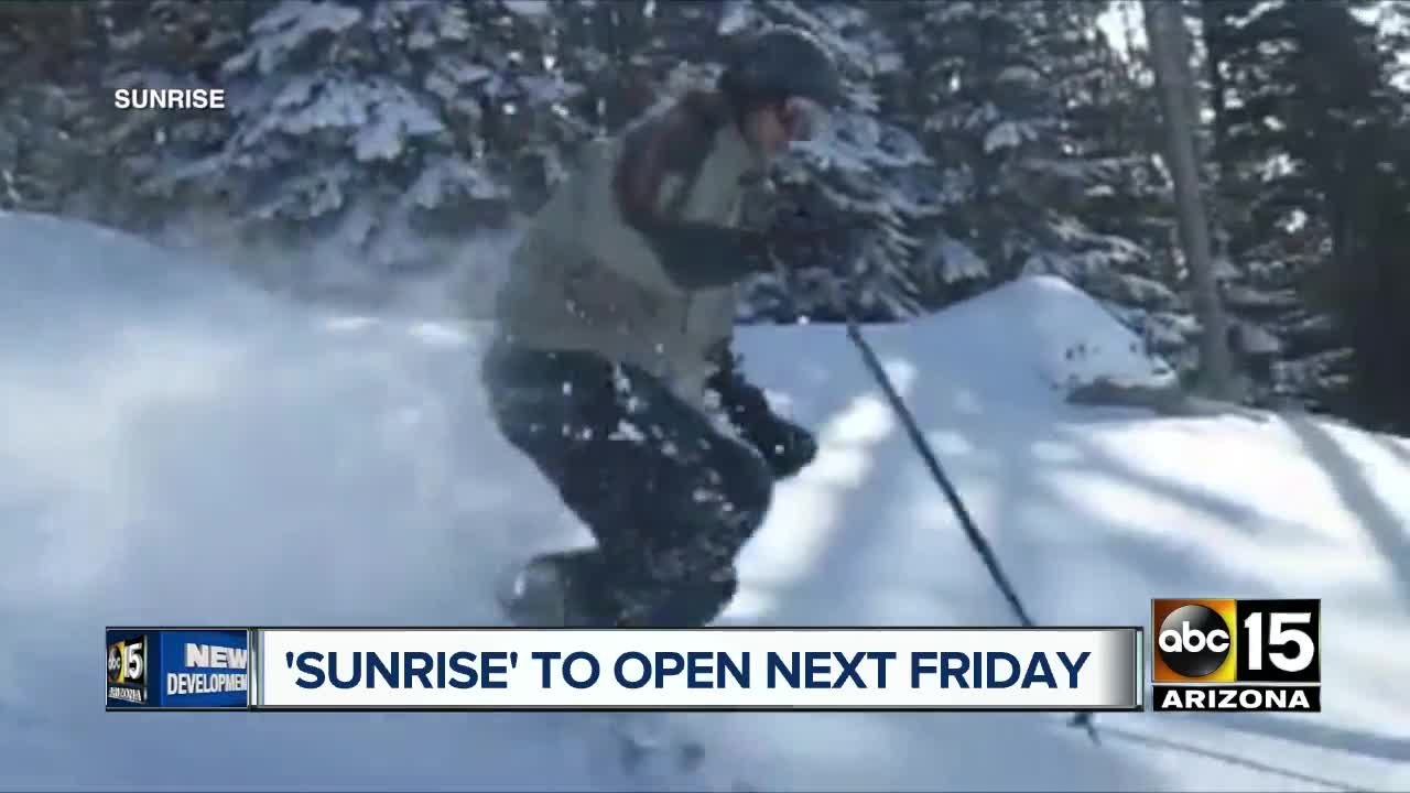 Sunrise Ski Resort slated to open next Friday