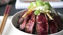 든든한 스테이크 덮밥 만들기(A bowl of rice topped with steak,꼬마츄츄)-vJNGVOuRjmo