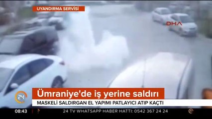 El yapımı patlayıcı atıp kaçtı