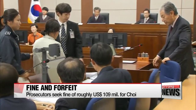 Prosecution demands 25 years jail time for disgraced fmr. President Park's confidante Choi Soon-sil