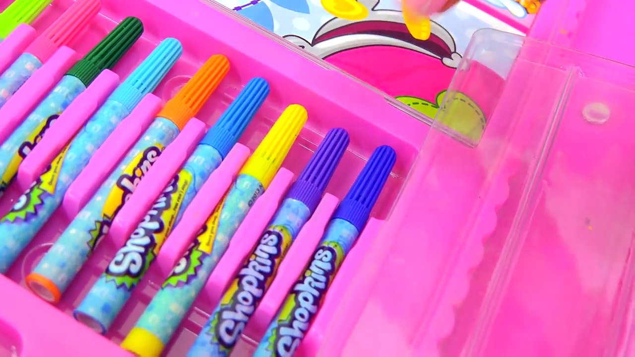 Shopkins Art Set Marker & Water Color Fast Food Picture Painting