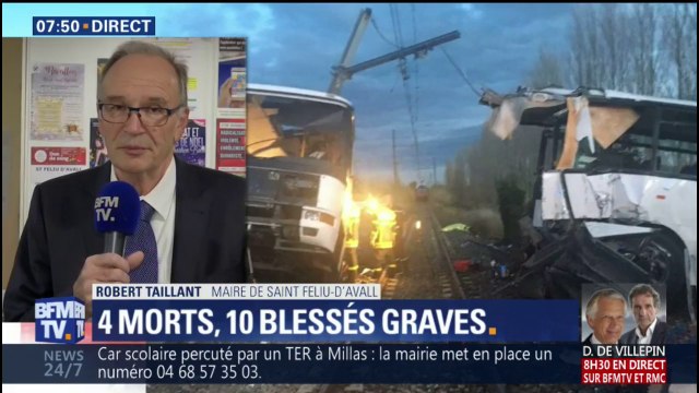 Accident à Millas: Il y avait trois bus qui se suivaient , affirme le maire de Saint-Féliu-d'Avall