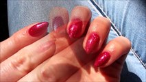 How to marble flower nails -  Semilac - 111 Cherry & Berry i rozmazane kwiatki-0YYgKzgWM-0