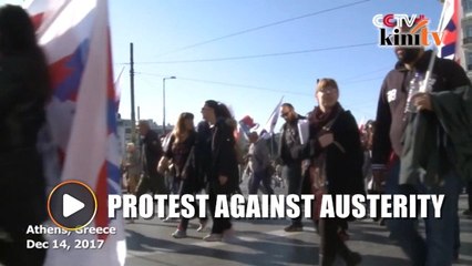 Workers stage 24 hour nationwide strike in protest against austerity in Greece