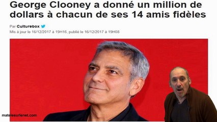 George Clooney offre 14 millions de dollars à ses amis fidèles