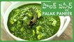 Palak Paneer Recipe In Telugu | How To Make Easy పాలక్ పన్నీర్ | Cottage Cheese In Spinach Gravy