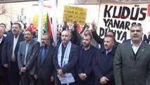 Gaziantep-Kudüs Protestosunda ABD Bayrağı Yakıldı