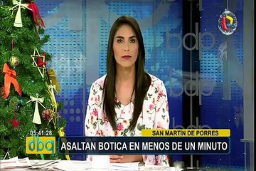 San Martín de Porres: delincuentes asaltan botica en menos de un minuto