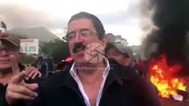 VIDEO Manuel Zelaya justifica quema del camión del ejercito
