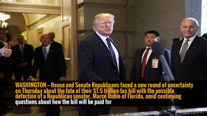 Republican Tax Bill Faces New Uncertainty Ahead of Expected Vote