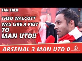 Theo Walcott Was Like A Pest To Man Utd!!  | Arsenal 3 Man Utd 0
