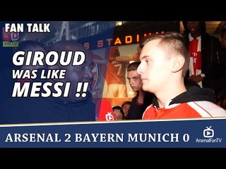 Giroud Was Like Messi !! | Arsenal 2 Bayern Munich 0