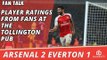 Player Ratings From Fans at The Tollington Pub | Arsenal 2 Everton 1
