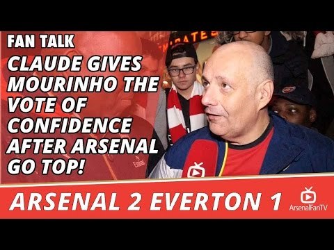Claude Gives Mourinho The Vote of Confidence after Arsenal Go Top! | Arsenal 2 Everton 1
