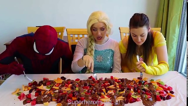 Frozen Elsa BASHING GIANT CHOCOLATE EASTER EGG - challenge w Belle Spiderman Fun Superhero | Superheroes | Spiderman | Superman | Frozen Elsa | Joker