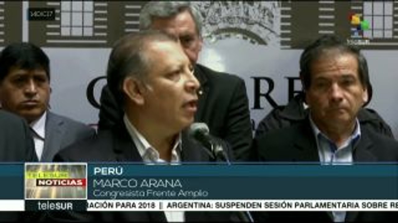 Perú: congresistas plantean vacancia presidencial por caso Odebrecht