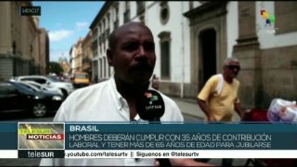 Brasil: aplazan a febrero votación de reforma al sistema de pensiones