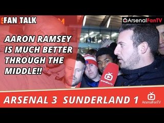 Aaron Ramsey Is Much Better Through The Middle!!  | Arsenal 3 Sunderland 1