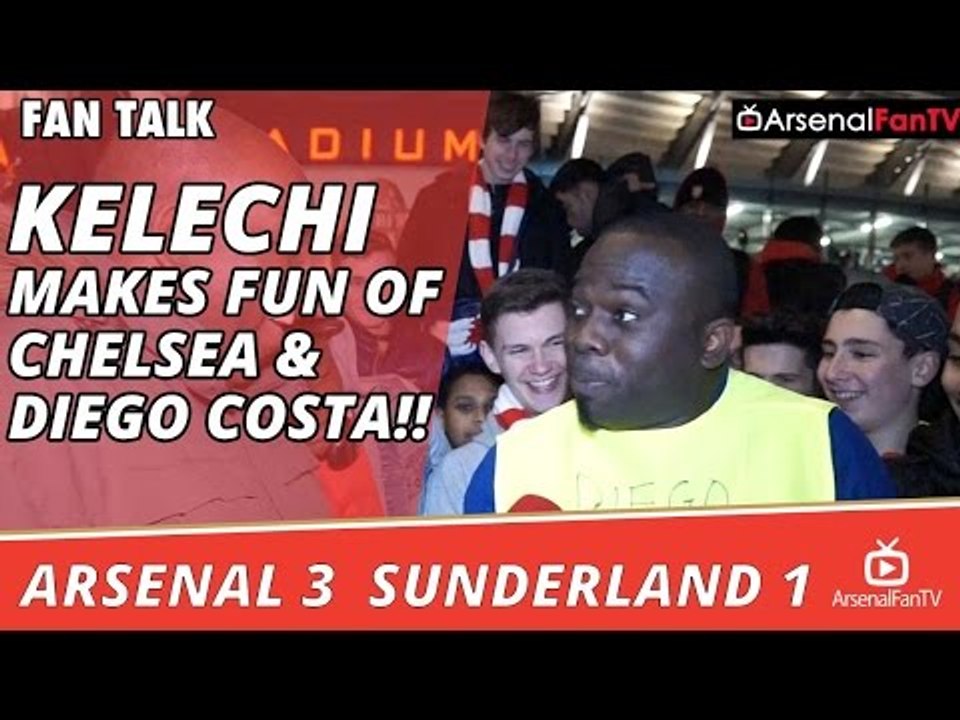 Kelechi Makes Fun Of Chelsea & Diego Costa!! | Arsenal 3 Sunderland 1