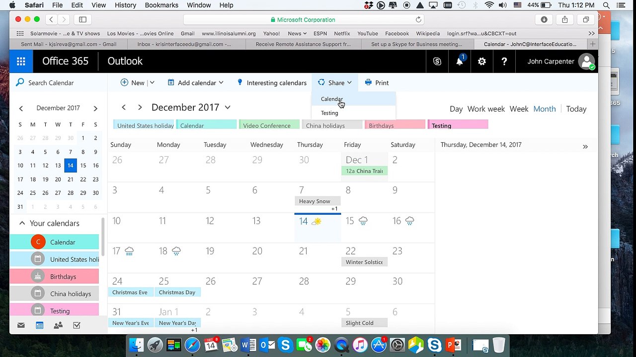 Calendar Training 2