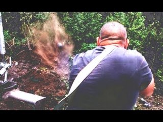 Shooting rats with the help of a digger
