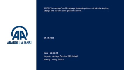 Çalıntı motosikletle kapkaç iddiası - ANTALYA