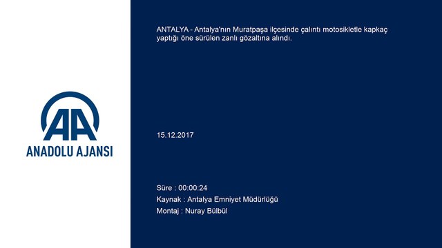 Çalıntı motosikletle kapkaç iddiası - ANTALYA