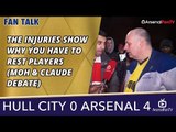 The Injuries Show Why You Have To Rest Players (Moh & Claude DEBATE)  | Hull 0 Arsenal 4