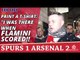 Print a T-Shirt: "I WAS THERE WHEN FLAMINI SCORED!!  | Spurs 1 Arsenal 2