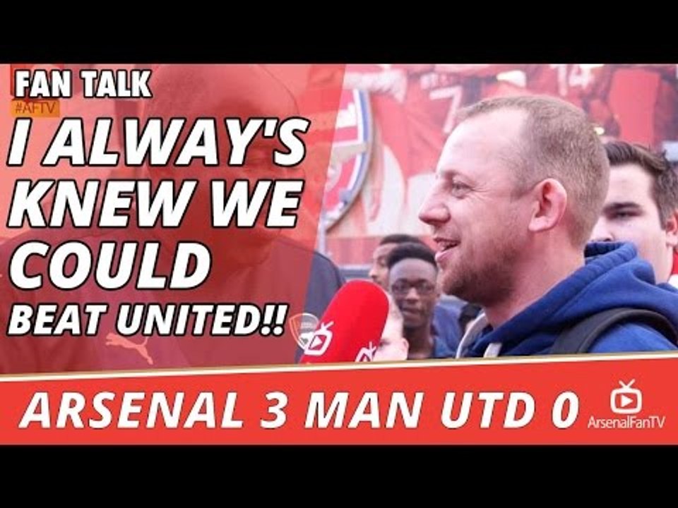 I Alway's Knew We Could Beat United!!  | Arsenal 3 Man Utd 0