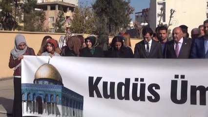 Cizre'de ABD'nin Kudüs'ü Başkent Olarak Tanıması Kararına Tepki