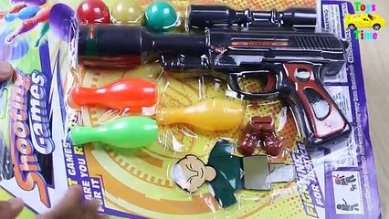 Powerful Toy Gun for Kids Ball Bullet Gun Shooting Games Unboxing Toy Pistol with Target and Bullets