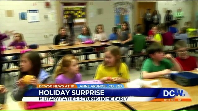 Military Dad Surprises Son During Lunch After Year-Long Deployment