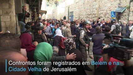 Quatro palestinos morrem em dia de protestos