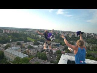 Madonna's Super Bowl Slackliner Pulls Off A Scarily Low BASE Jump | EpicTV Choice Cuts