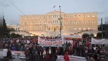 Manifestación en Atenas contra los recortes de pensiones