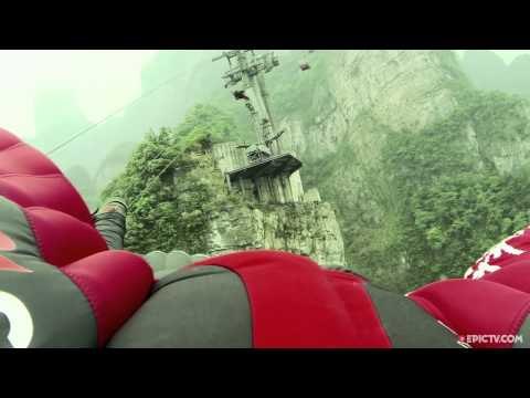 Wingsuit Pilot Narrowly Escapes Collision With Gondola On Tianmen Mountain | EpicTV Fresh Catch