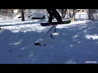 This Snowboarder Breaks His Fall With His Face | Epic Fails