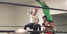 Actor Macaulay Culkin Shows Off 'Home Alone Moves' at California Wrestling Match